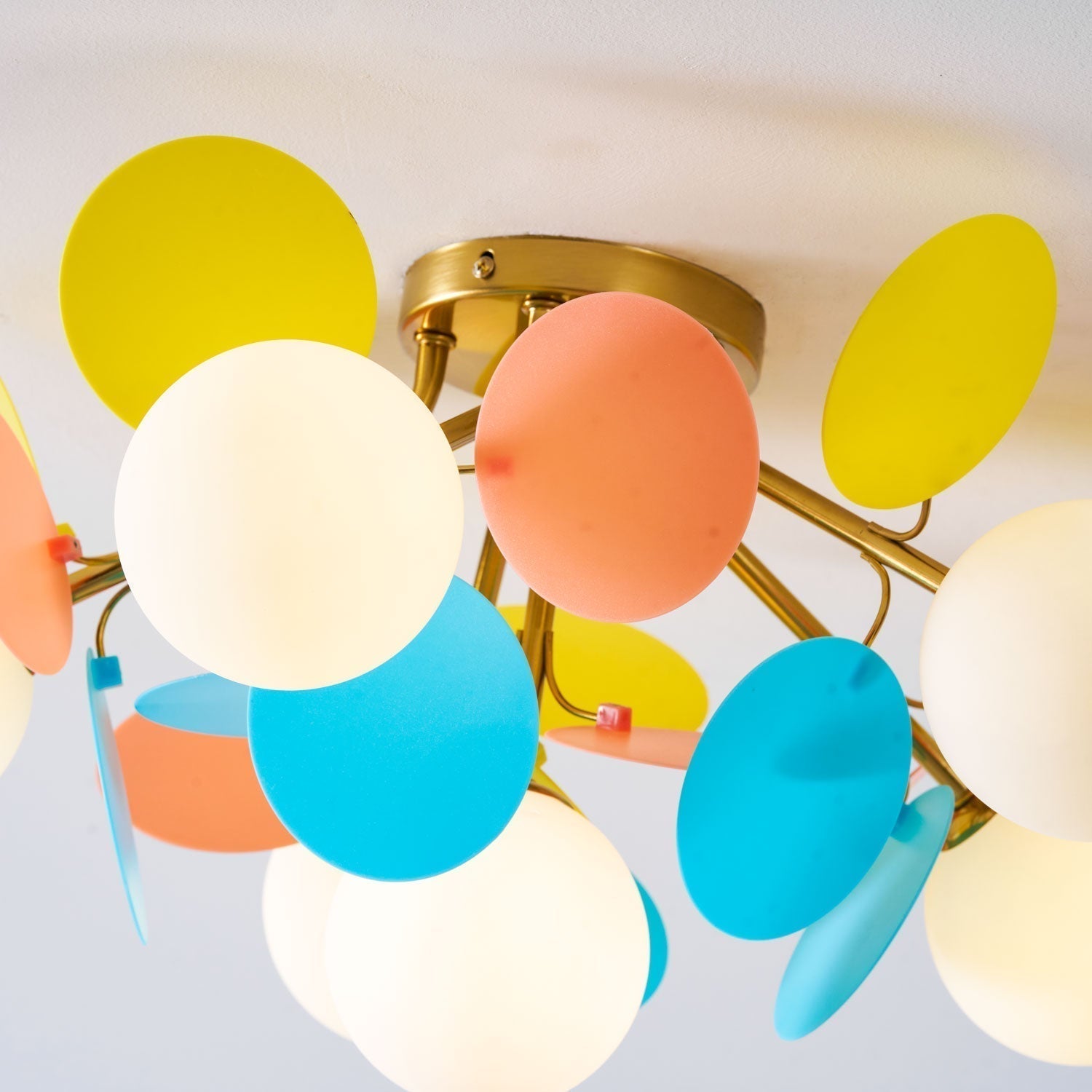 Modern Macaron Globe LED Ceiling Light 1-Light