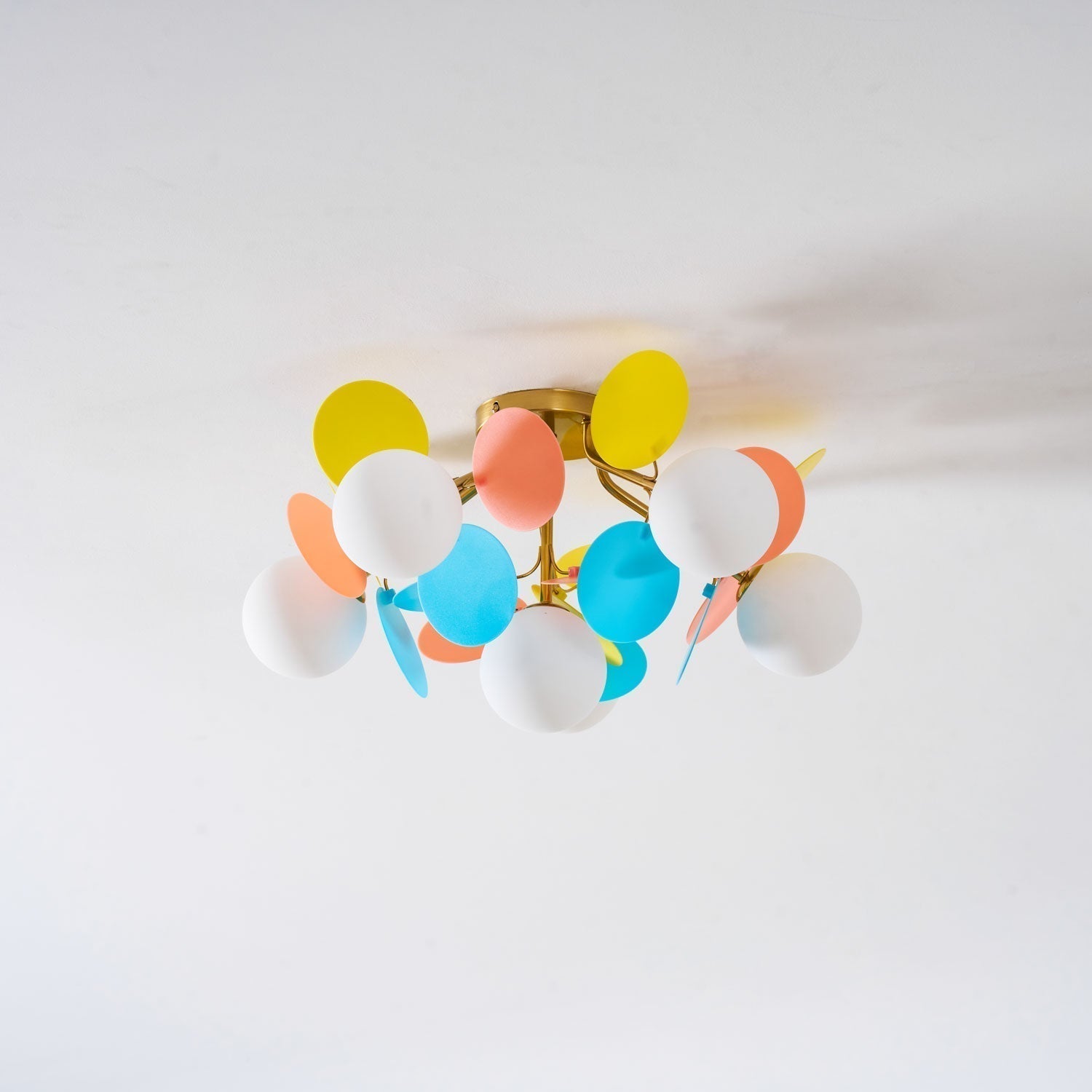 Modern Macaron Globe LED Ceiling Light 1-Light