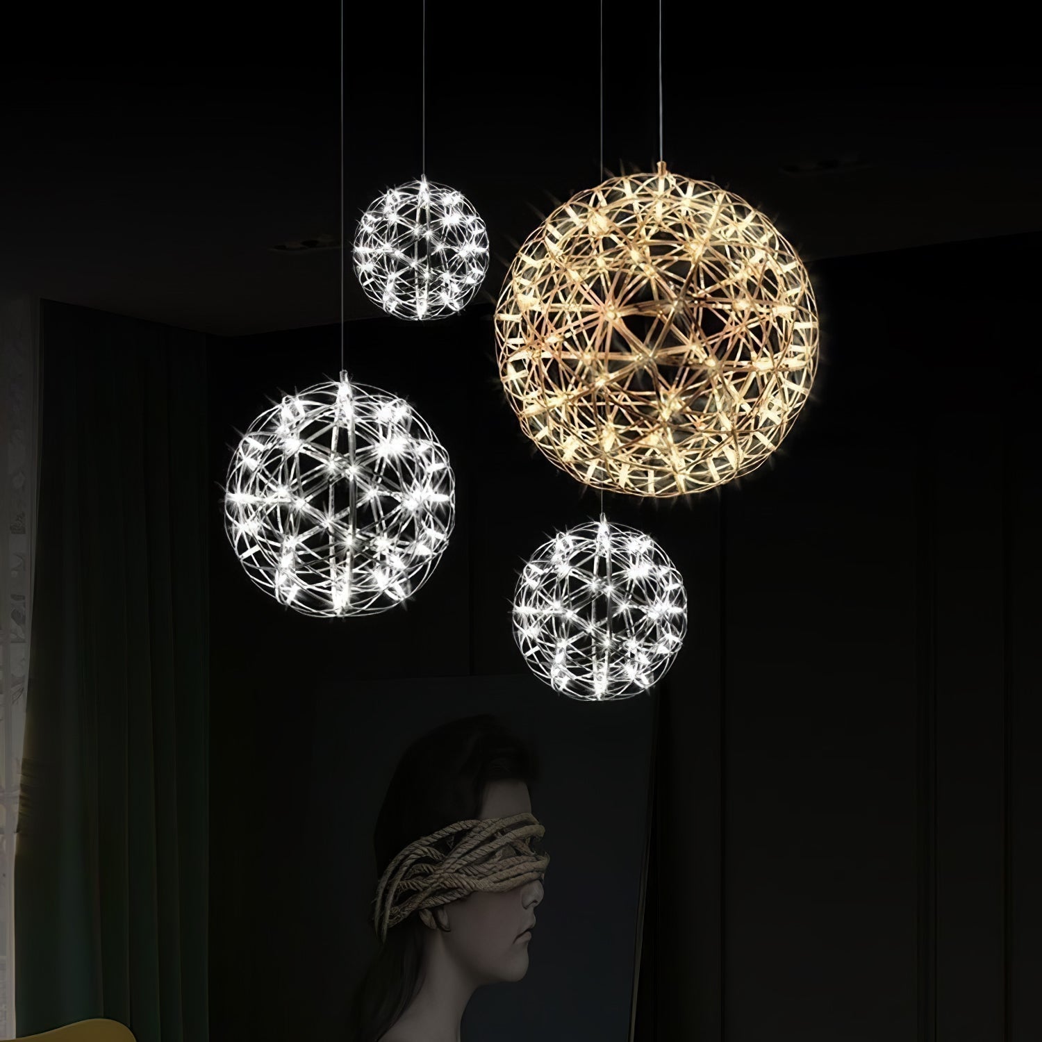 Modern Sphere Stainless Steel LED Pendant Light 1-Light