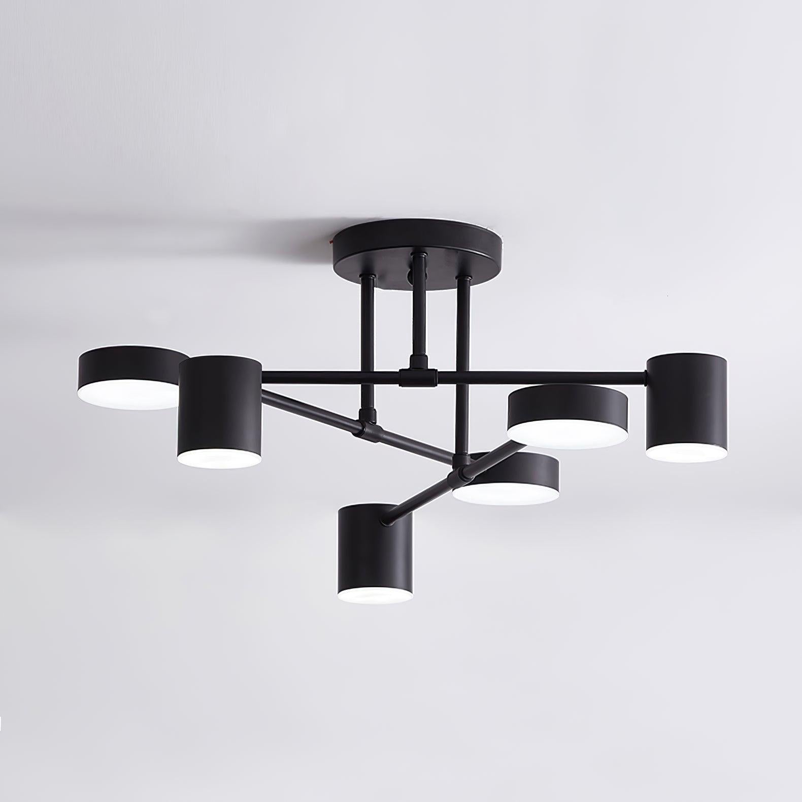 Modern Brass Globe LED Sputnik Ceiling Light 6-Light