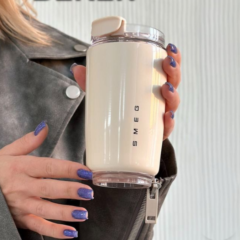 Puili | LuxeTherm Elegant Stainless Steel Thermal Travel Mug – Insulated Reusable Cup for Hot & Cold Drinks