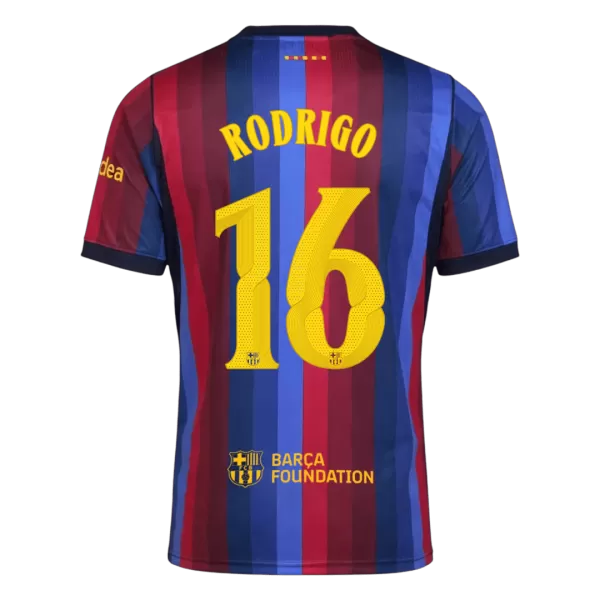 RODRIGO #16 Barcelona Home Jersey 2026/27 - UCL Font - Image 1