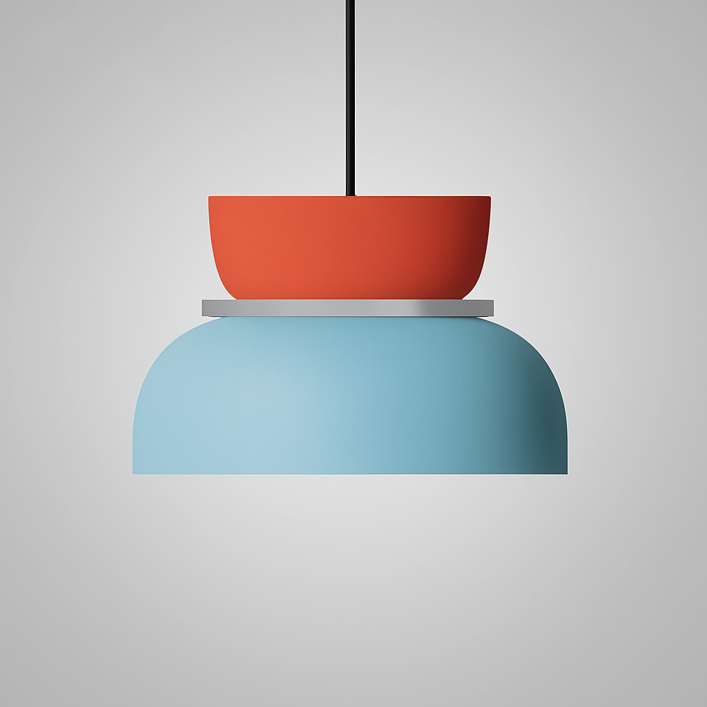 Nordic Zinc Alloy Dual-tone Dome Pendant Light LED 1-light