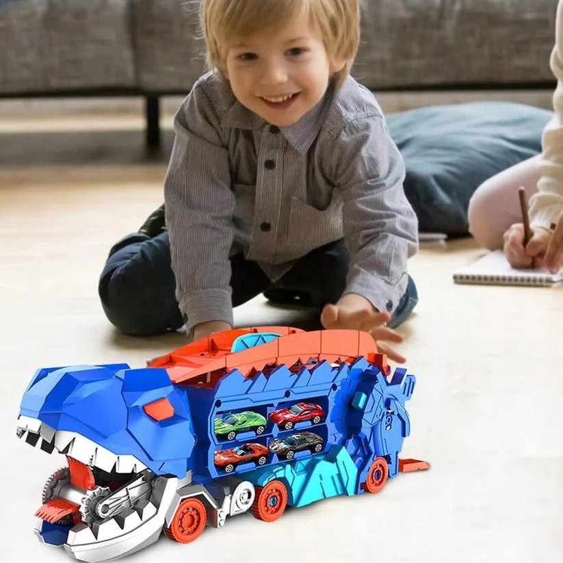 Camion Dinosauro da Trasporto con Scivolo Pieghevole