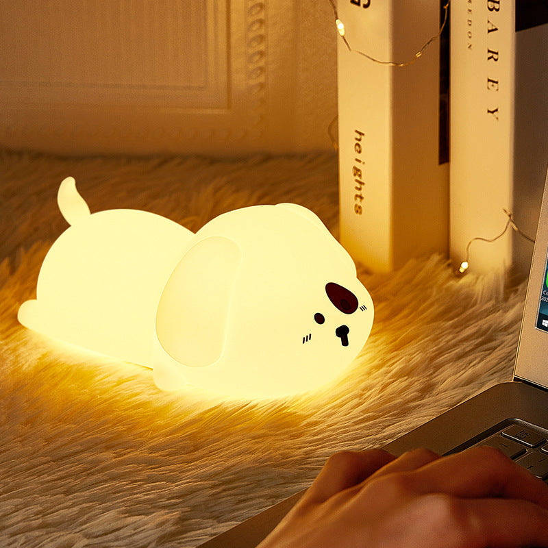 Lampada notturna LED cucciolo adorabile in silicone morbido - Miglior regalo per bambini e ragazze