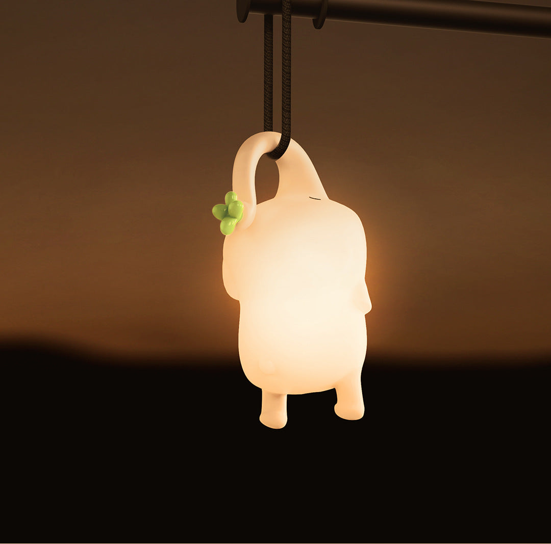 Luz nocturna LED de elefante volador de silicona suave - Regalo perfecto para niños y niñas