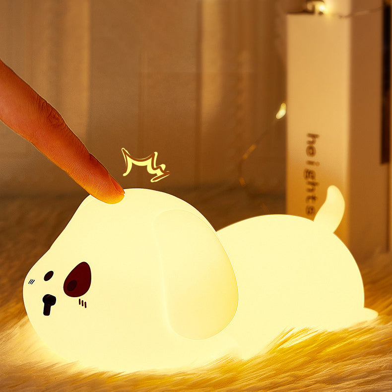 Lampada notturna LED cucciolo adorabile in silicone morbido - Miglior regalo per bambini e ragazze