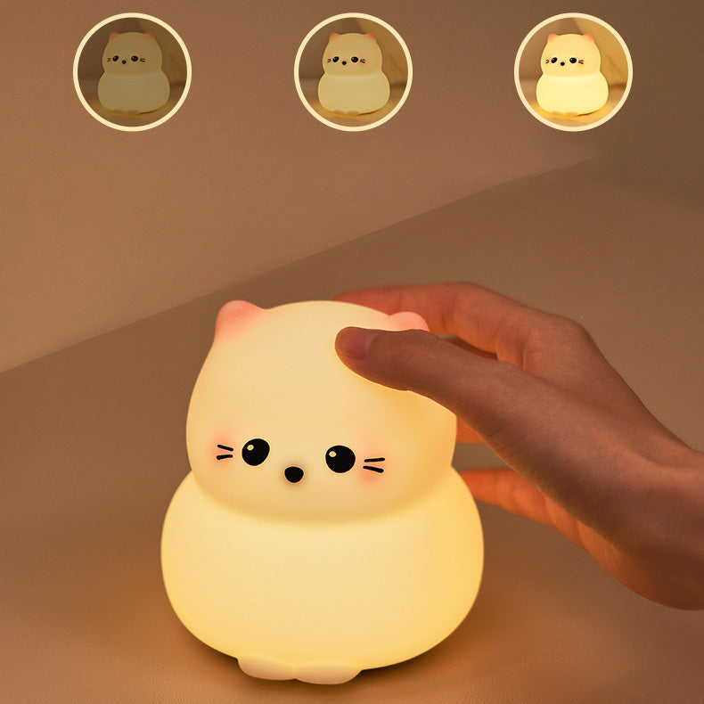 Lampada Notturna Tap Gattino Carino Miglior Regalo per Bambini e Ragazze
