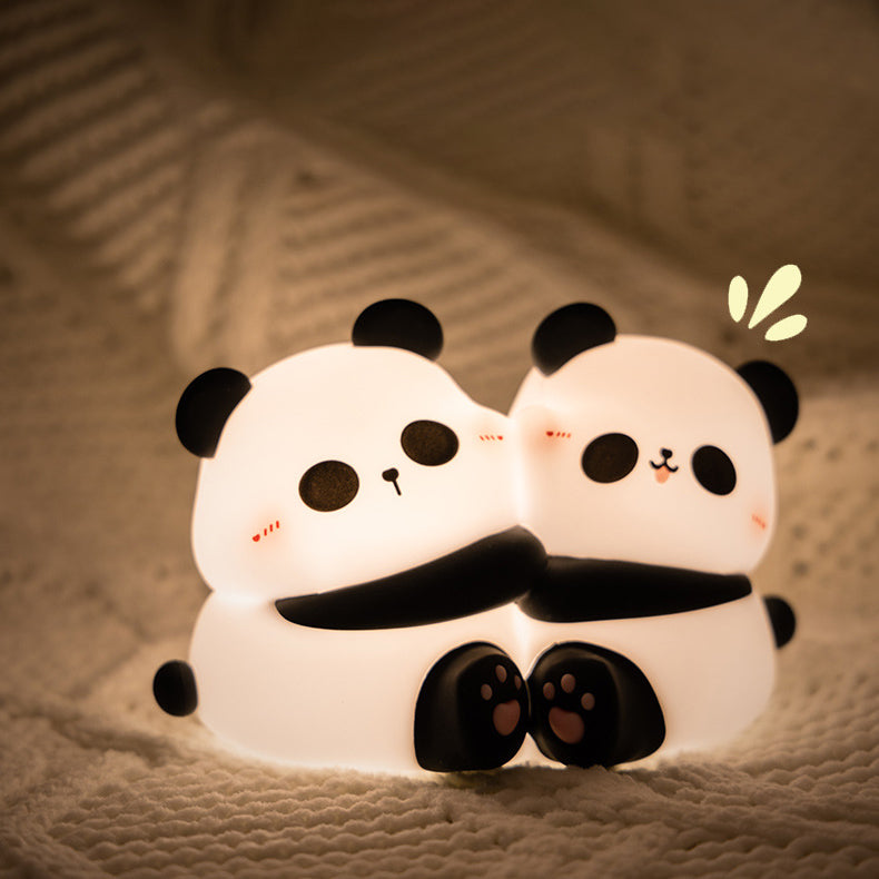 Squishy Siliconen Handvat Panda LED Nachtlamp - Perfect Cadeau voor Kinderen & Meisjes