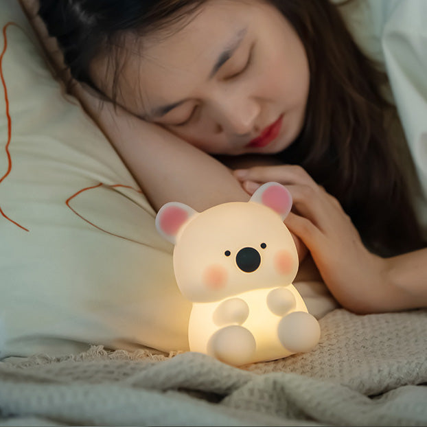 Squishy Silicone Koala With Hat LED Night Light - Perfect Gift for Kids & Girls