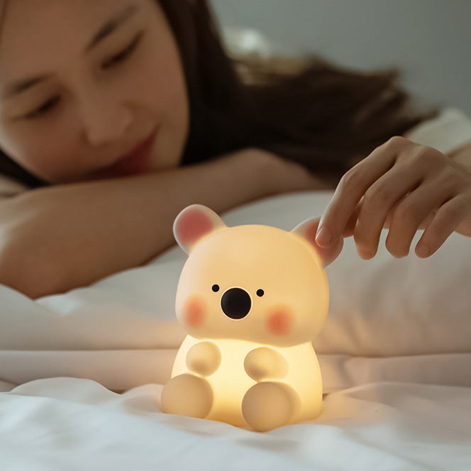 Squishy Silicone Koala With Hat LED Night Light - Perfect Gift for Kids & Girls