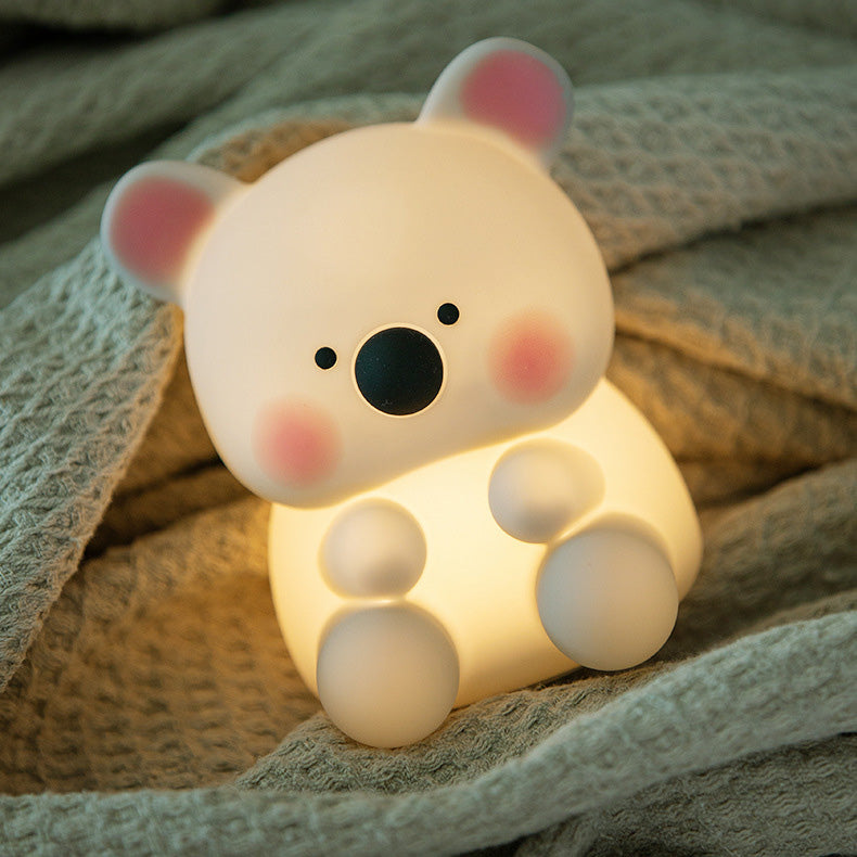 Squishy Silicone Koala With Hat LED Night Light - Perfect Gift for Kids & Girls