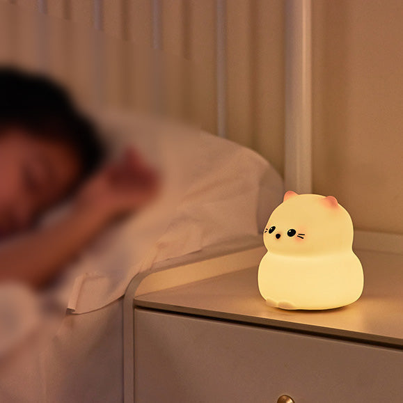 Lampada Notturna Tap Gattino Carino Miglior Regalo per Bambini e Ragazze