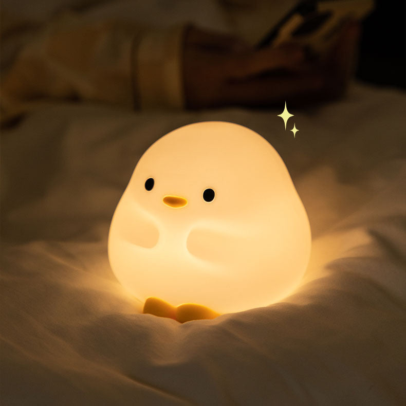 Knuffelige Eend Nachtlampje LED Squishy Siliconen Tiklamp Beste Cadeau voor Baby & Meisje