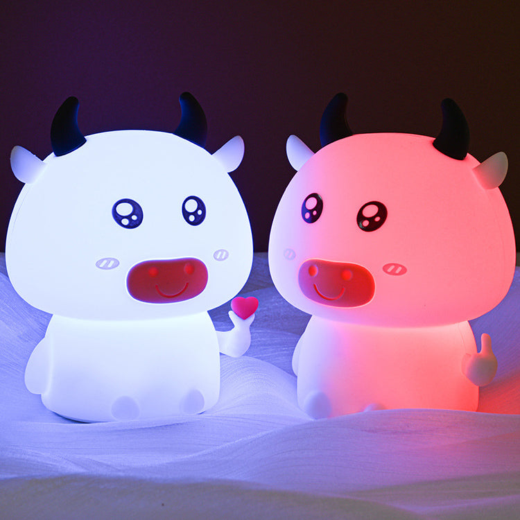 Cow Night Light LED Squishy Silicone Lamp Best Gift for Baby & Girl
