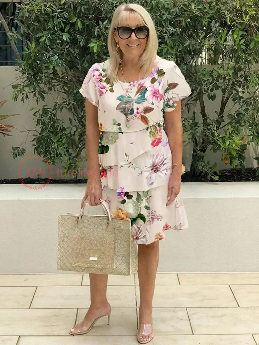 Puili | Ruffled Floral Dress
