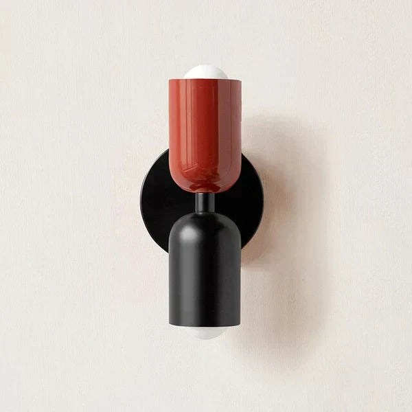 Modern Metal Cylinder LED Wall Sconce 2-Light