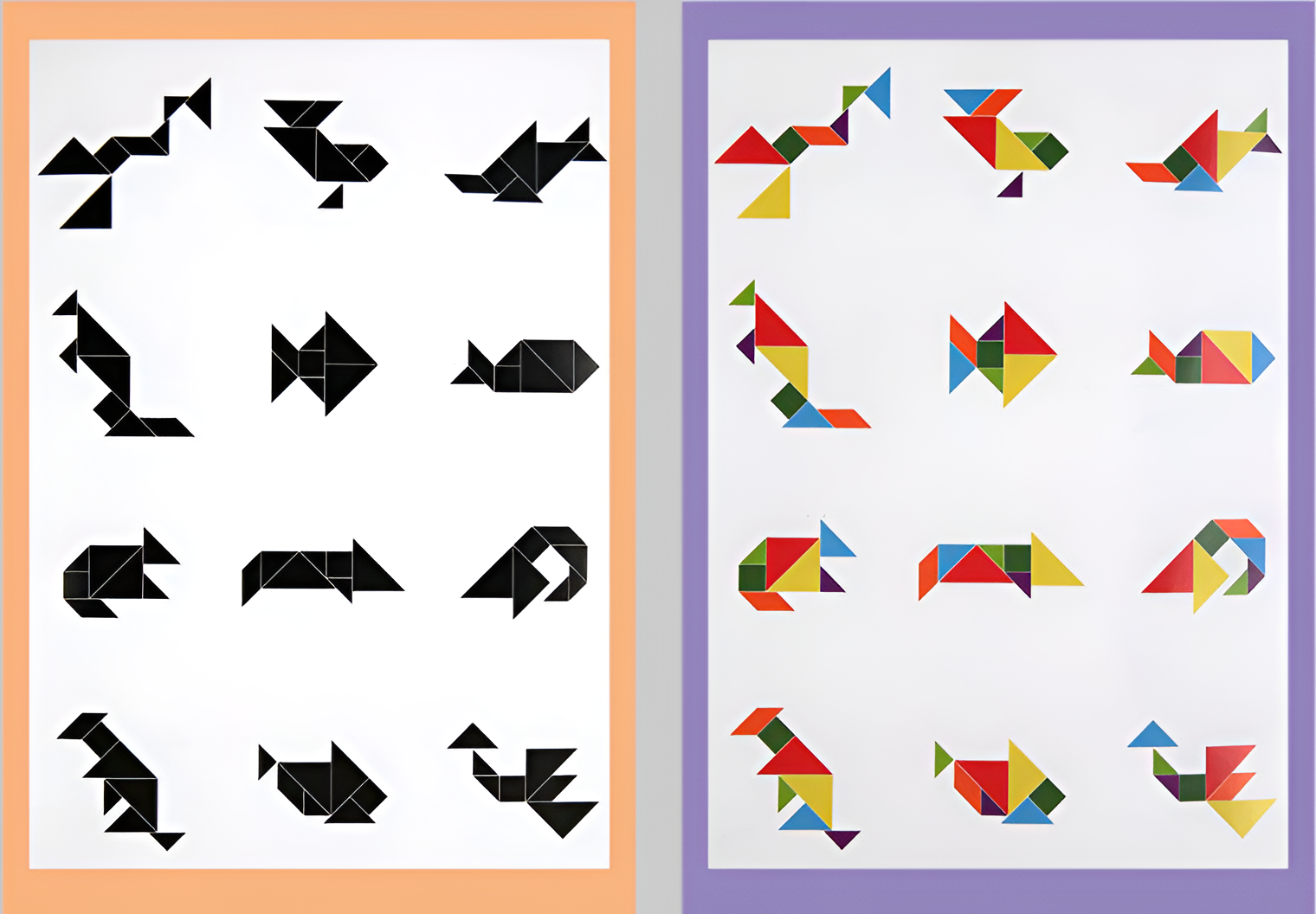 Montessori 3D Tangram Magnetische Puzzel