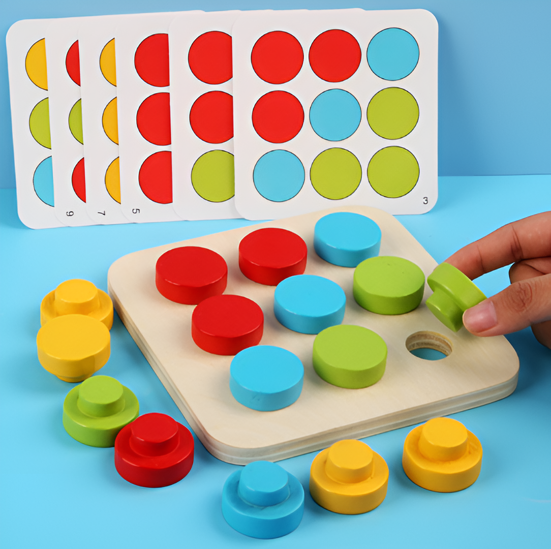 Puzzle con tavola a perni Montessori