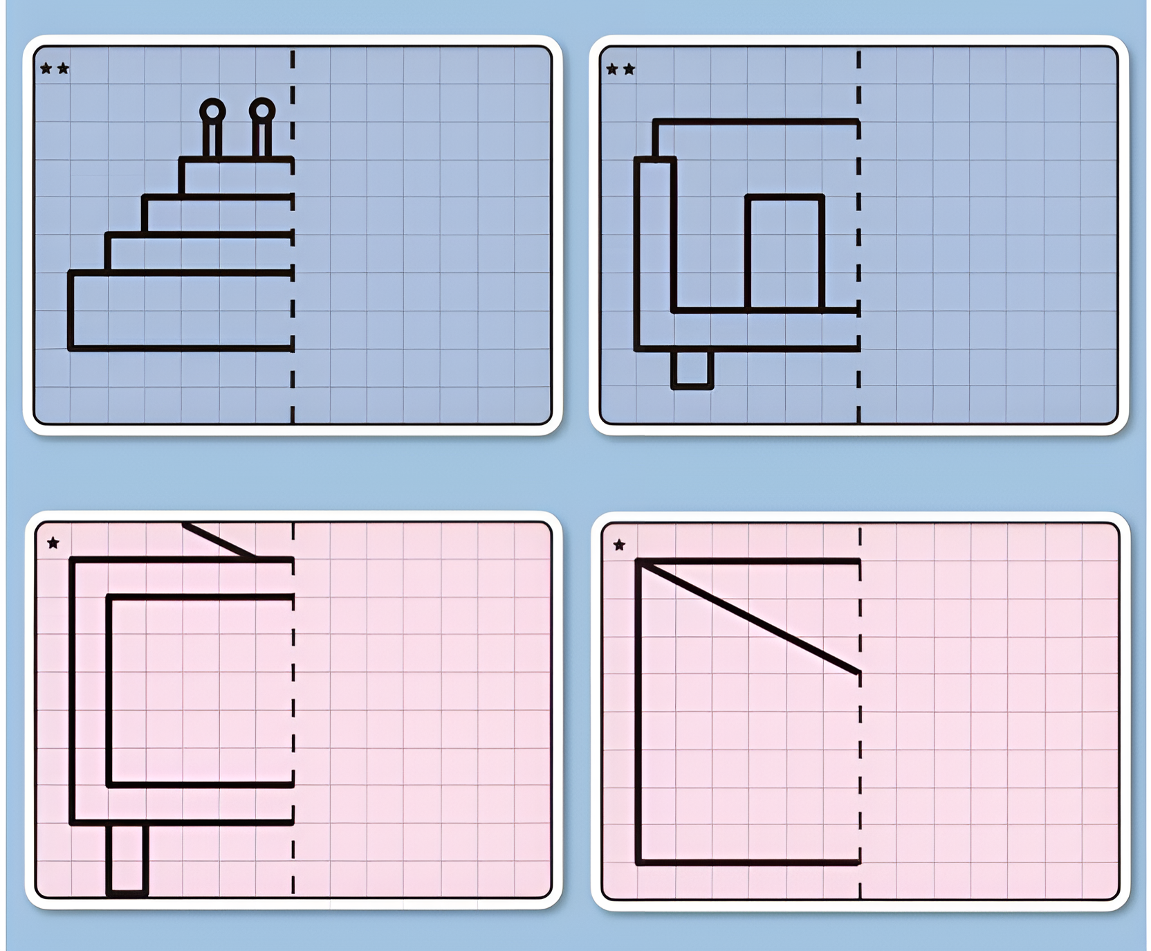 Carte per Disegno Simmetrico Montessori