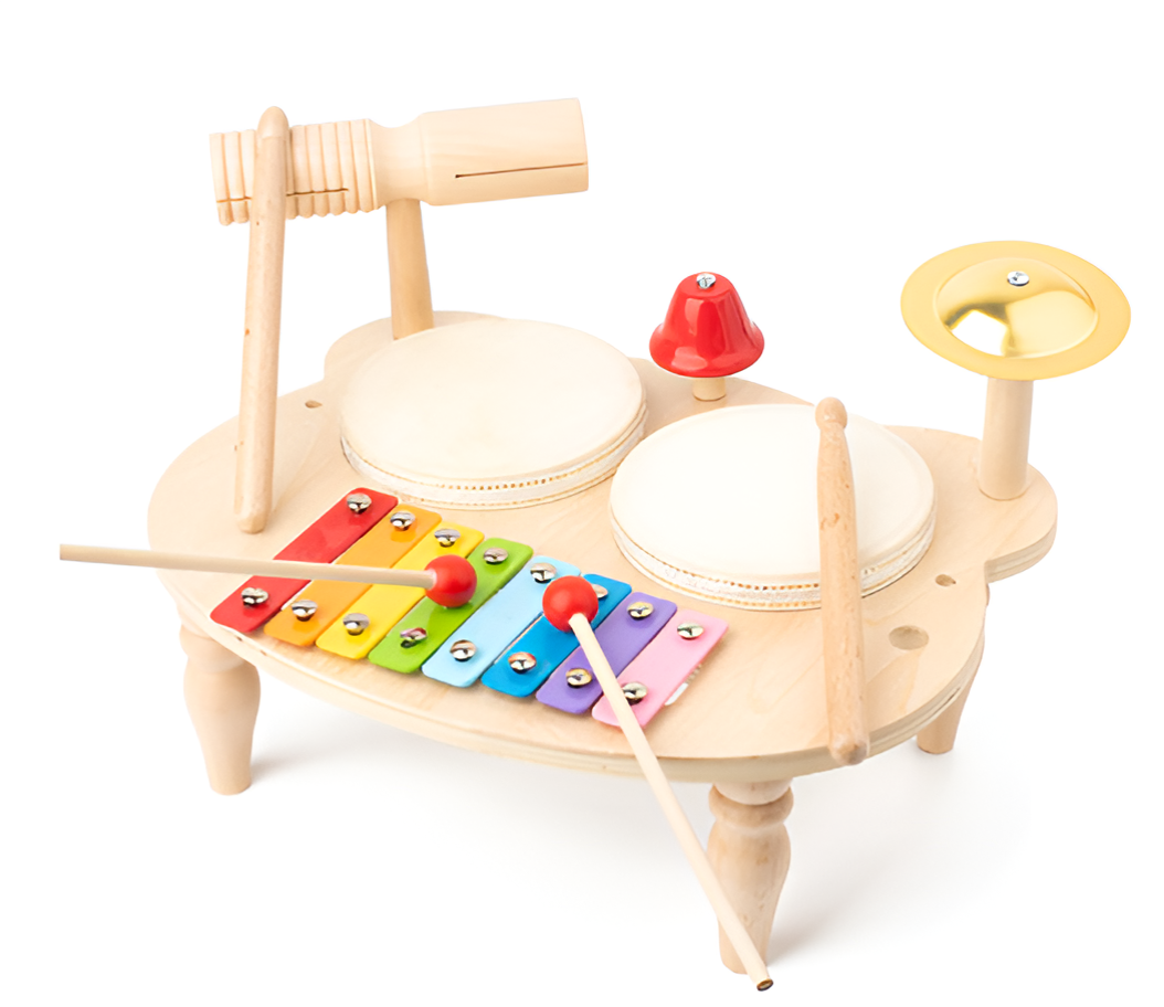 Set di tamburi in legno Montessori
