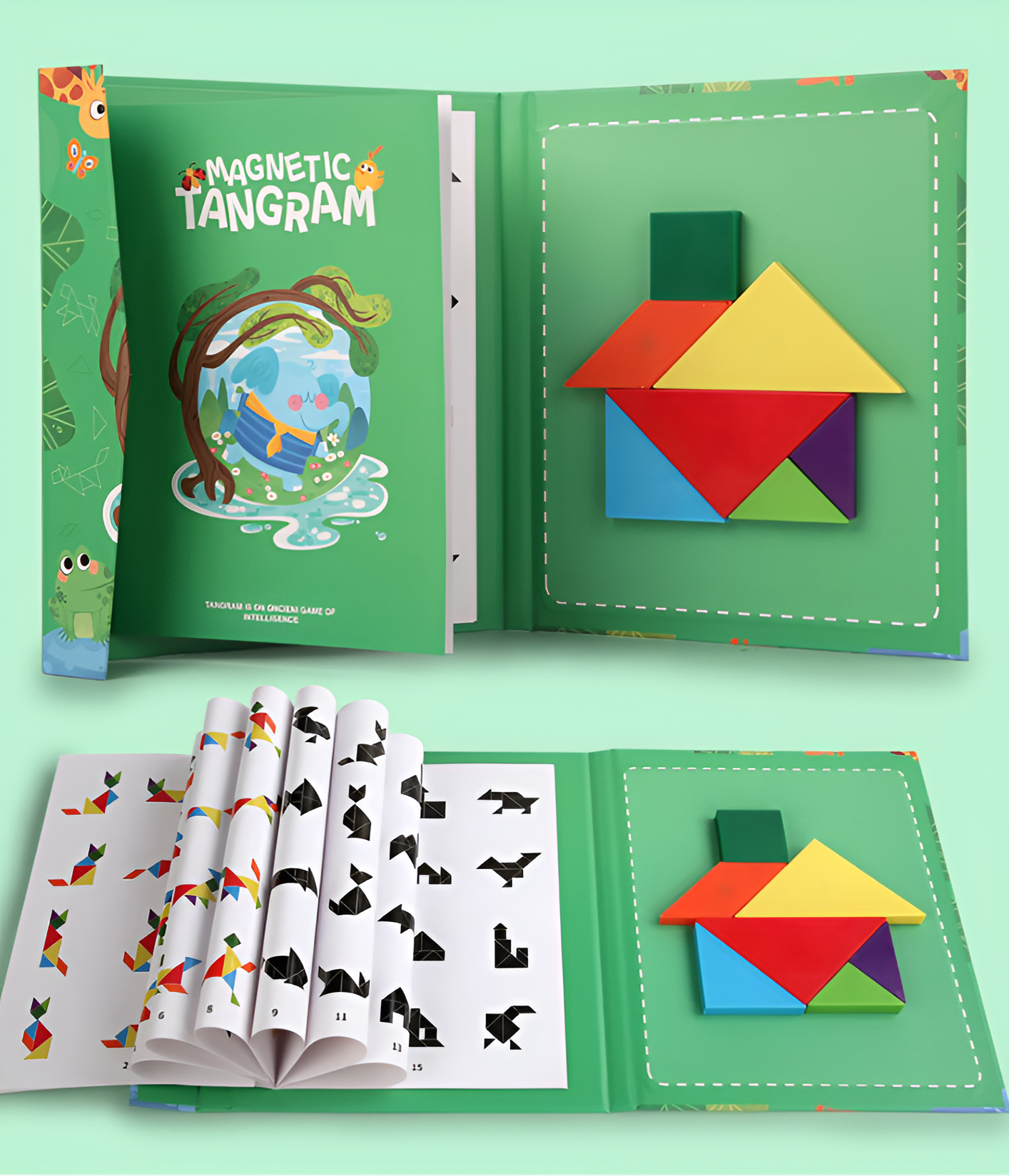 Montessori 3D Tangram Magnetische Puzzel