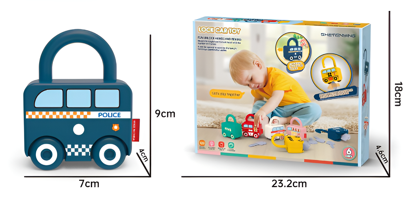 Auto Educative Lock-&-Match (Confezione da 6)