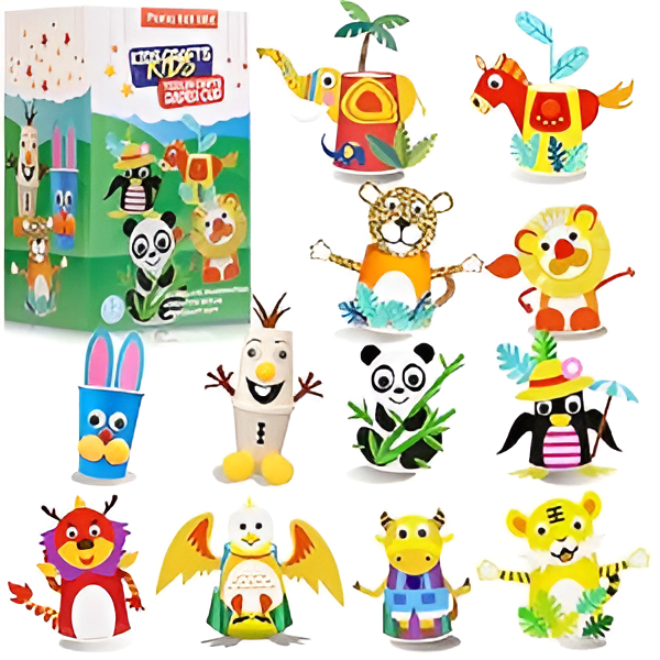 Set di Adesivi Fai-da-Te per Bicchieri di Carta 3D