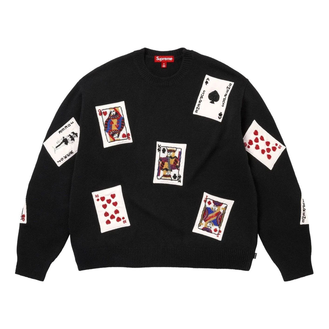 Supreme Beaded Cards Sweater Black