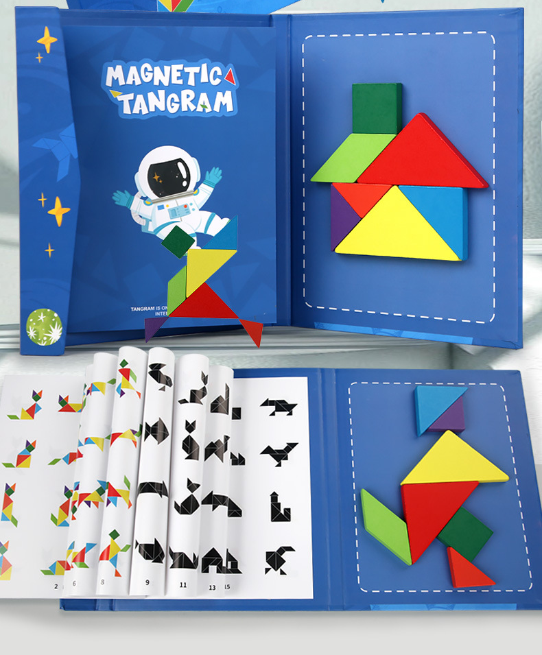 Libro di tangram magnetico Montessori