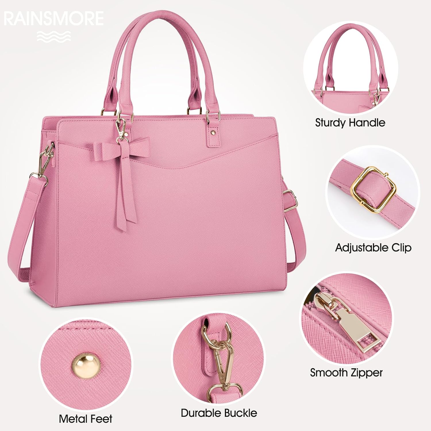 Women’s Work Laptop Tote Bag with Organised Multi-Compartment Layout