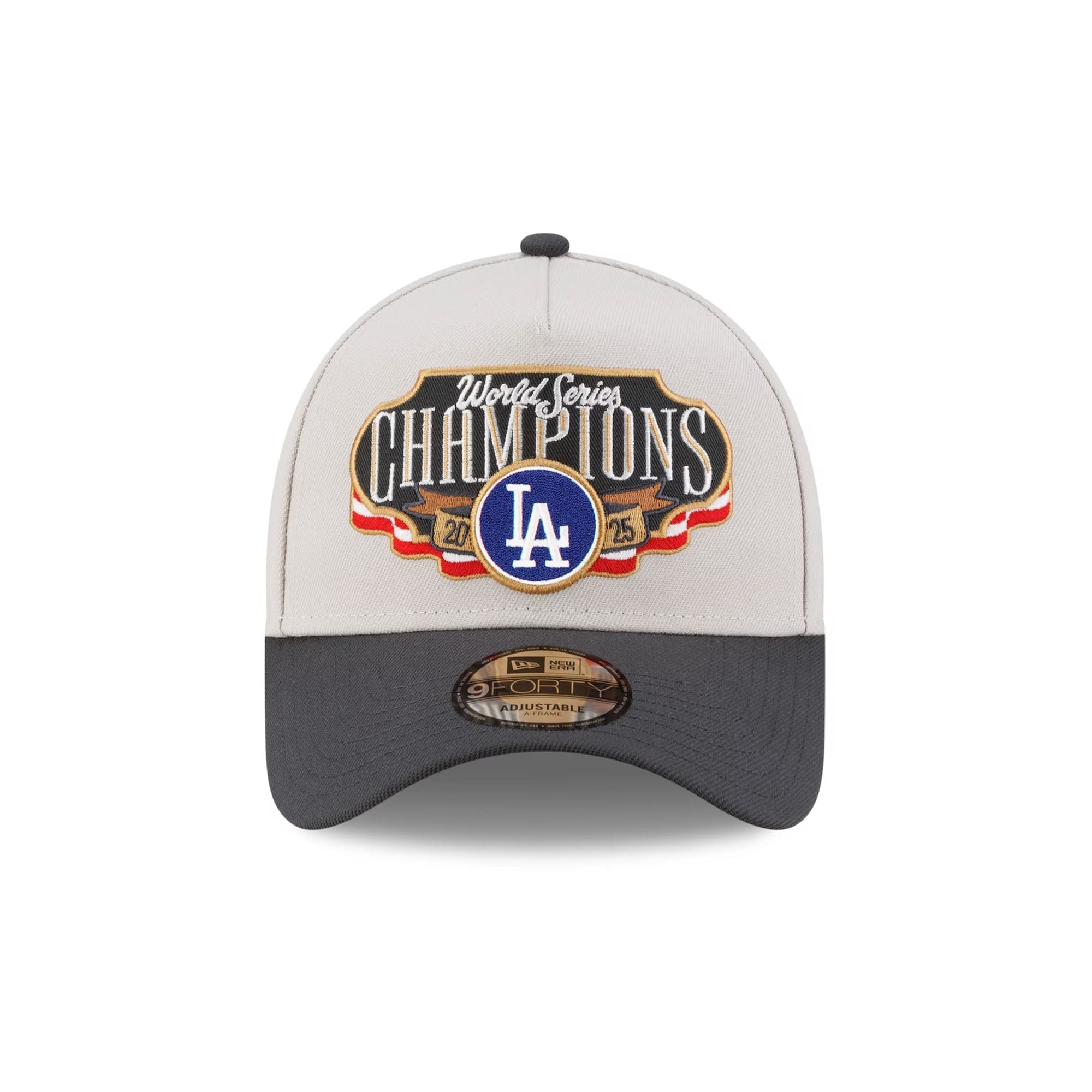 Los Angeles Dodgers 2025 World Series Champions Locker Room A-Frame 9FORTY Adjustable Hat