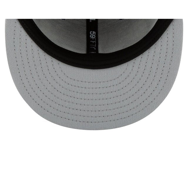 Los Angeles Dodgers Authentic Collection White Outline Black 59FIFTY Fitted Hat