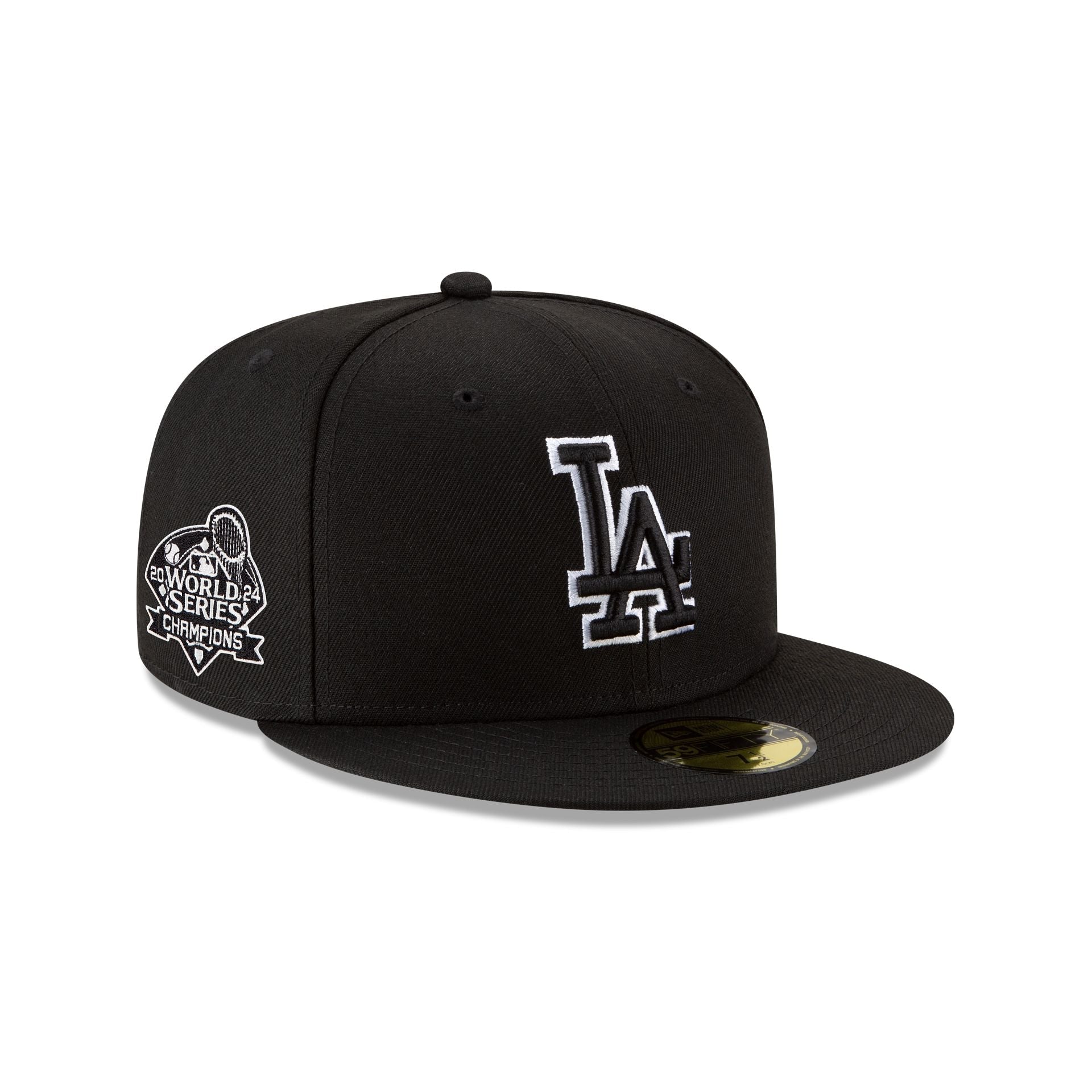 Los Angeles Dodgers 2024 World Series Champions White Outline 59FIFTY Fitted