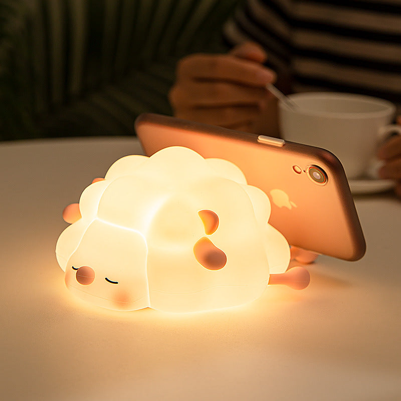 Lampada notturna LED pecorella piccola in silicone morbido