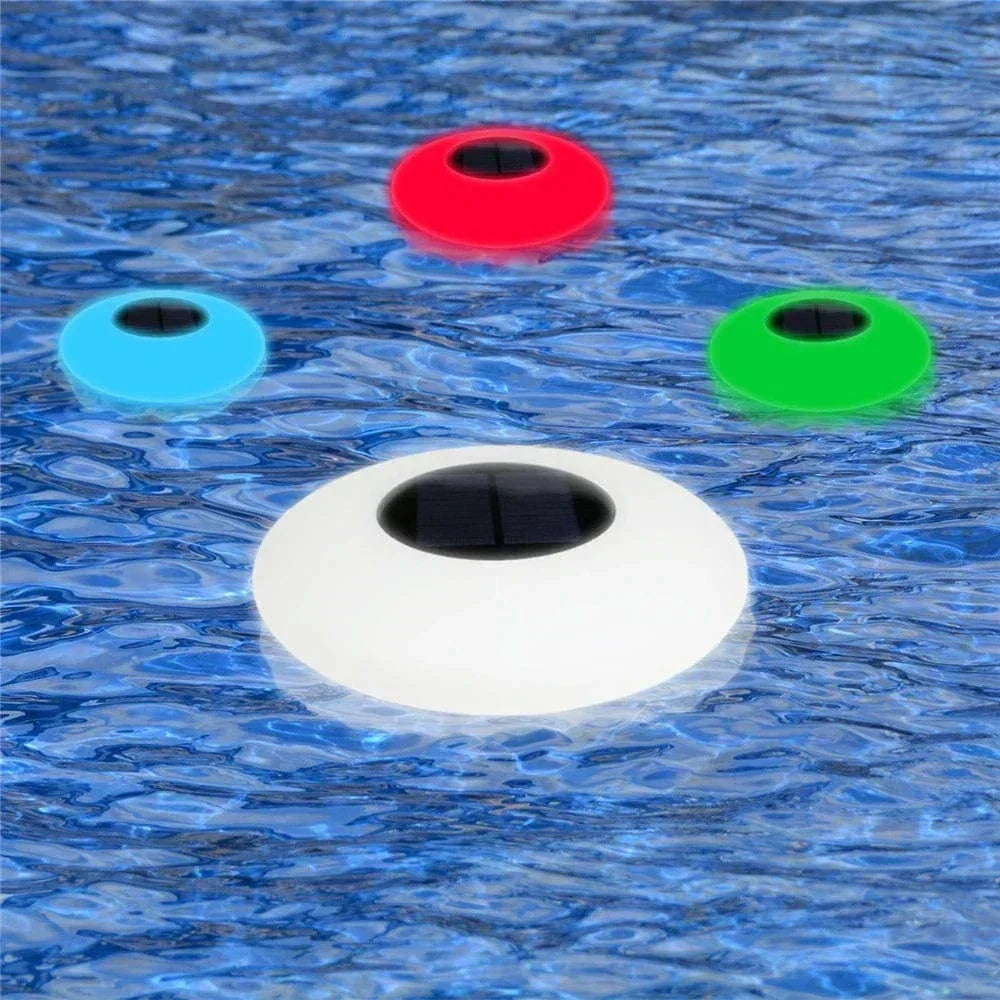 Modern Glass Round Solar Floating LED 1-Light