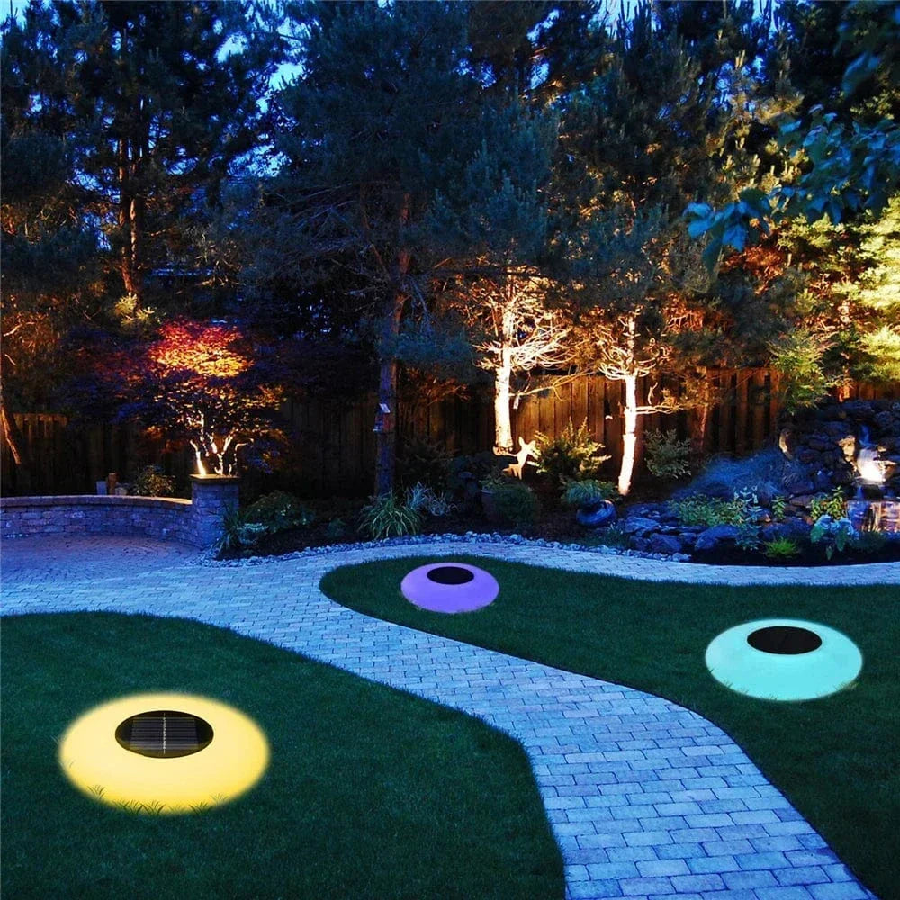 Modern Glass Round Solar Floating LED 1-Light