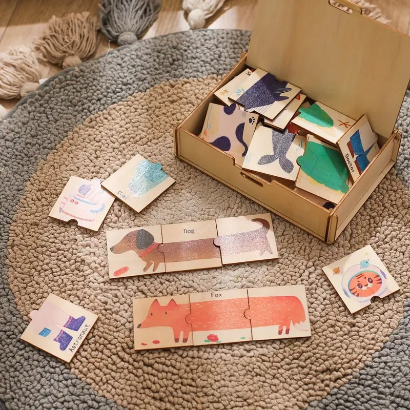 Puzzle di forme di animali Montessori