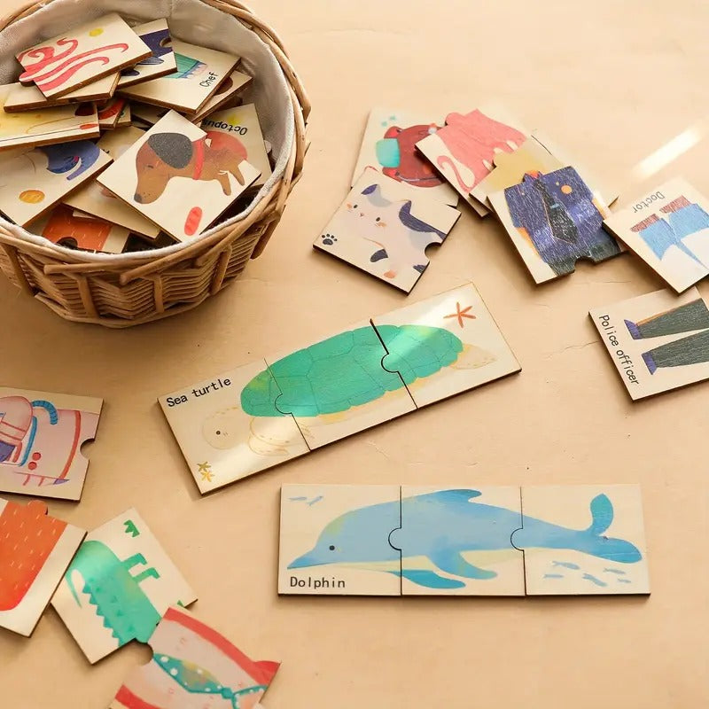 Puzzle di forme di animali Montessori