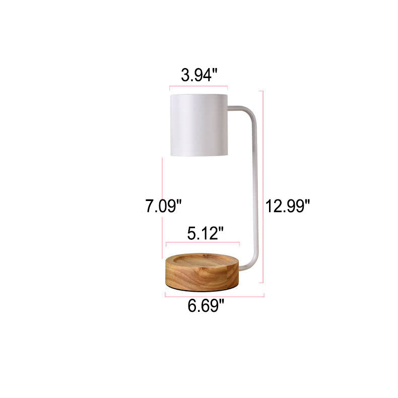 Japanese Wood 1-Light Dimmable Wax Melting Table Lamp