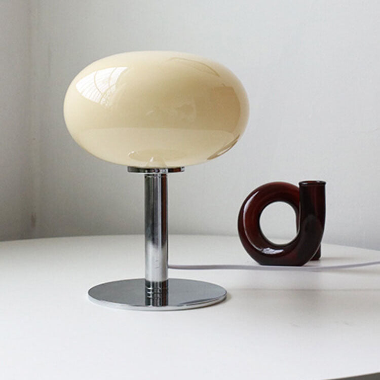 Nordic Vintage Round Glass Table Lamp 1-Light