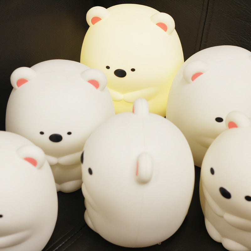 Squishy Silicone Hug Bear LED Night Light - Perfect Gift for Kids & Girls
