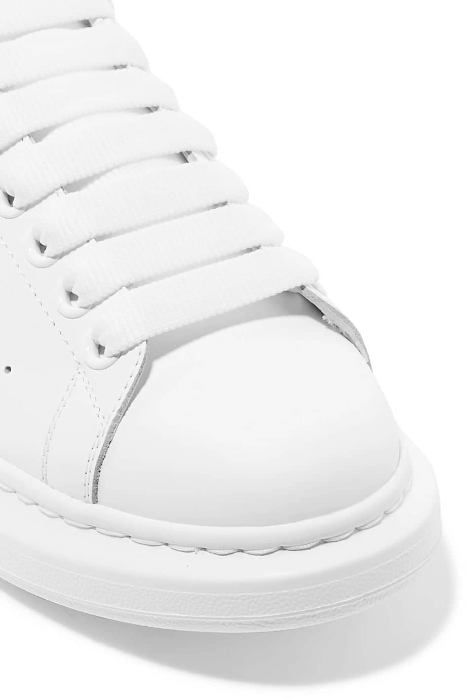 ALEXANDER MCQUEEN Oversized low top suede sneaker white/black