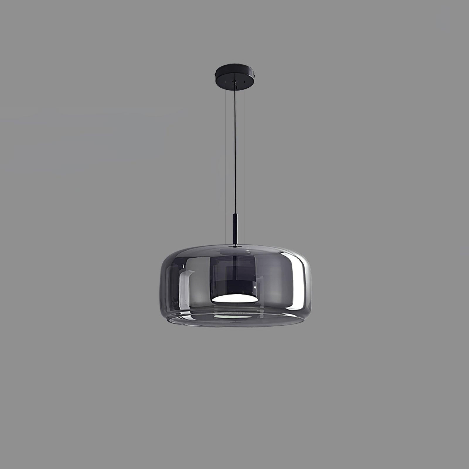 Modern Smoked Glass Dome LED Pendant Light 1-Light