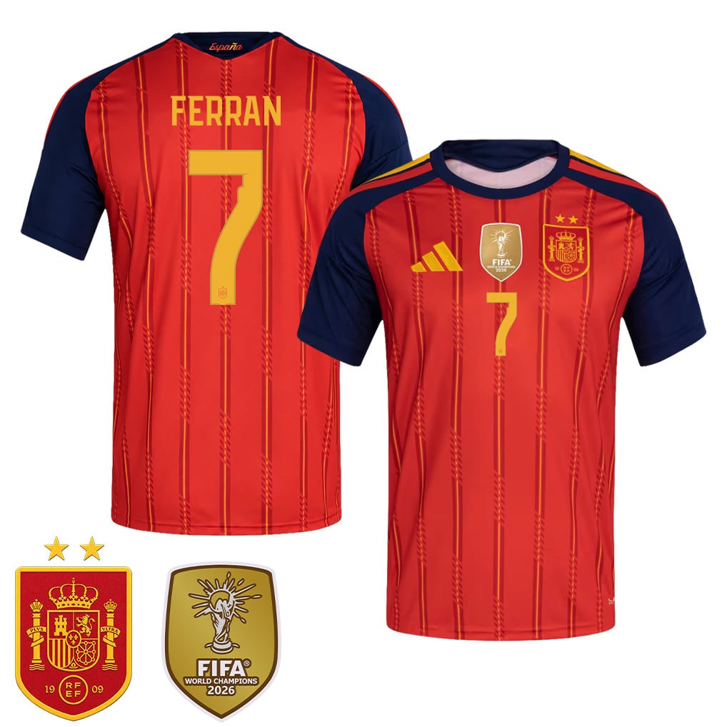 Spain 2026 Two-Star World Cup Champions Men's Home Jersey – Ferran Torres #7
