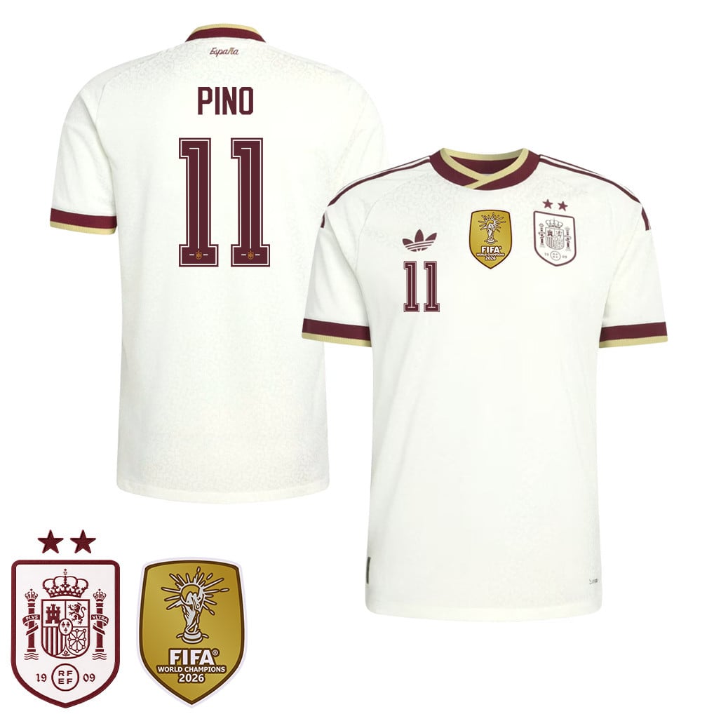 Spain 2026 Two-Star World Cup Champions Men's Away Jersey – Yeremy Pino #11