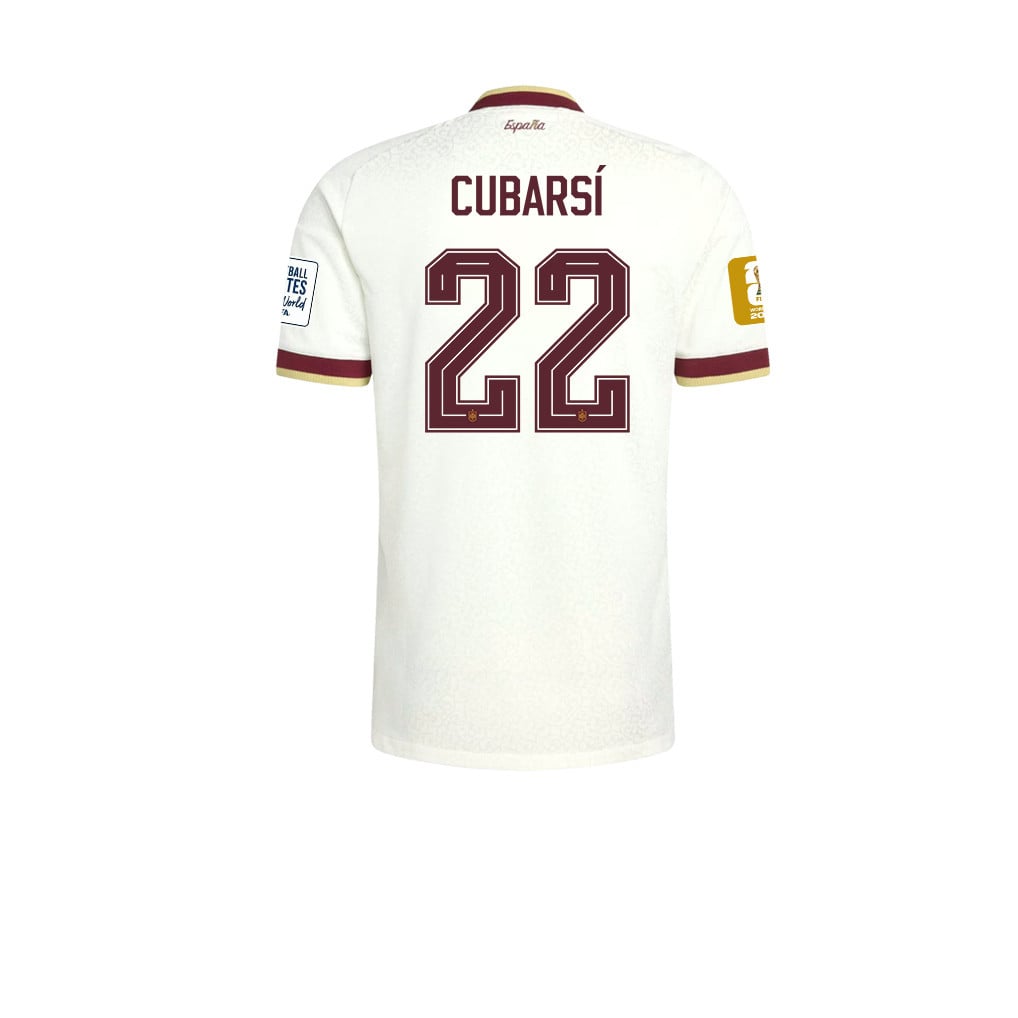 Spain 2026 Two-Star World Cup Champions Men's Away Jersey – Pau Cubarsí #22
