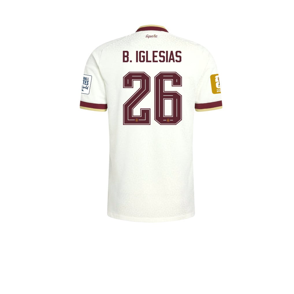 Spain 2026 Two-Star World Cup Champions Men's Away Jersey – Borja Iglesias #26