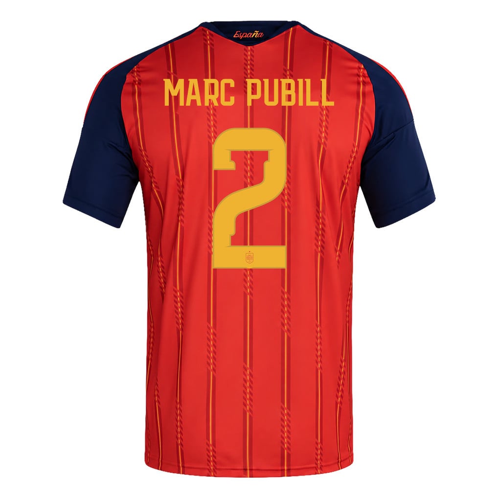 Spain 2026 Two-Star World Cup Champions Kids Home Jersey – Marc Pubill #2