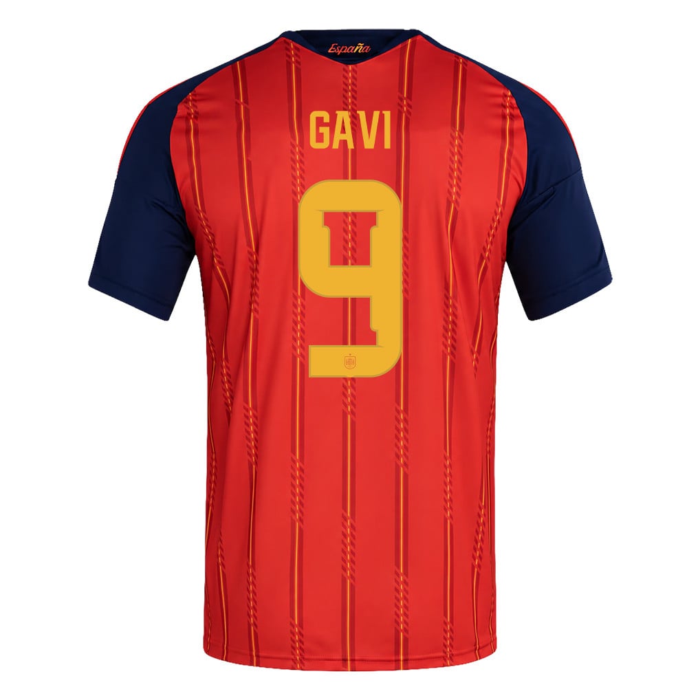 Spain 2026 Two-Star World Cup Champions Kids Home Jersey – Gavi #9